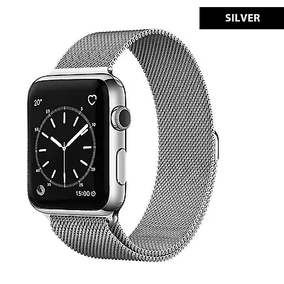 $8.99 • Buy For Apple Watch Wrist Band Series 8 7 6 5 4 3 SE Magnetic Stainless Steel Strap