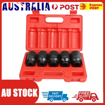 $32.73 • Buy 1/2  Drive Deep Impact Axle Hub Nut Socket Set 12 Point 30mm 32mm 34mm 35mm 36mm