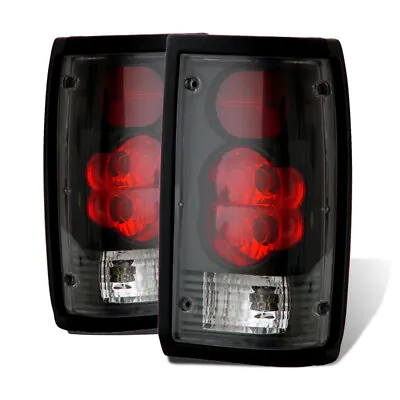 CG 1986-1993 Mazda B2000/2200/2600 Pickup Truck Black/Clear Tail Lights Pair • $81.19