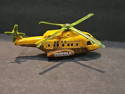 2003 Matchbox Mission Chopper Yellow Jungle Adventure Die-cast Helicopter  • $7.99