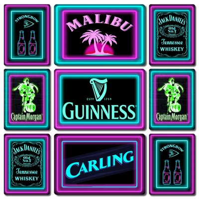 £4.99 • Buy Man Cave Bar Signs Metal Neon Wall Home Decor Pub Tiki Plaques Beer Poster Gifts