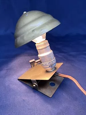 Metal Clip On Small Work Lamp Night Light Headboard MCM Vintage • $29.99