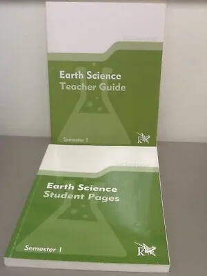K12 Earth Science Lot Of 2 Teacher Guide & Student Pages Semester 1~Homeschool • $10.99