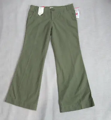 Mossimo Supply Co Pants Womens Size 13 Green Khaki Wide Leg Casual Slacks NWT • $15.94