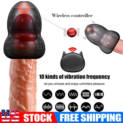 Wireless Vibrating Penis Head Massager Male Masturbator Glans Vibrator Sex-Toys • $11.99