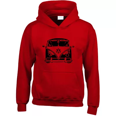 Camper Van Mens Hoodies Vanagon Kids Transporter Retro Birthday Hooded Car Gift • £15.49