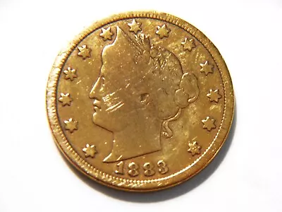 1883 Gold Plated *Racketeer Nickel* Liberty V Nickel  Nice *Lower Priced* Coin • $22.95