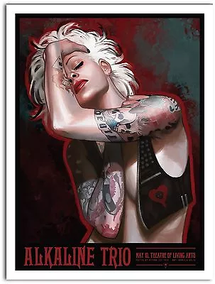 Alkaline Trio Philadelphia 2015 Concert Poster Art Daniela Uhlig Limited Edition • $35