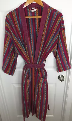 Retro Ash Creek Trading Southwest Aztec Design Men's Terry Cloth Cotton Robe BIG • $44.90