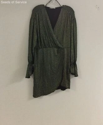$0.99 • Buy NWT ZARA Multicolor Geometric Metallic Faux Wrap Dress Women's M