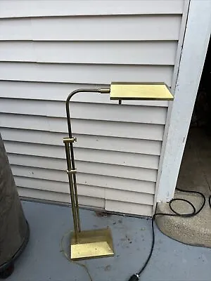 Vintage Fredric Cooper Adjustable Brass Pharmacy Floor Lamp • $129.97