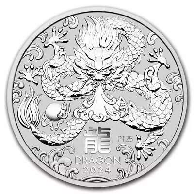 2024 Australia 5 Oz Silver Lunar Dragon BU (Series III) • $205.43