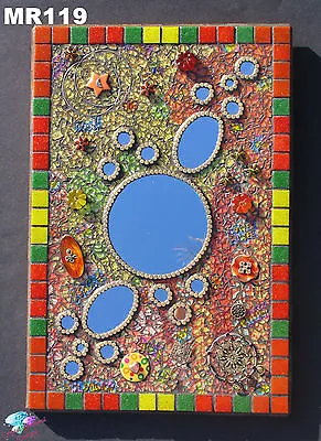 RETRO  MOSAIC WALL MIRROR HANDMADE With A Lot Of BEAUTIFUL THINGS  MR119 • $202.85