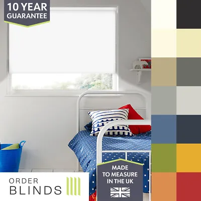 No Drill Blind - Made To Measure Blackout Roller Blind - Easy Fit No Screw Blind • £37.99