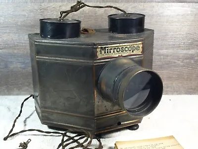 Antique Buckeye Mirroscope Electric Magic Lantern Post Card Projector • $41.95