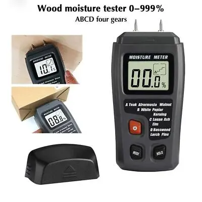 LCD Digital Wood Moisture Meter Tester For Firewood Humidity Paper G4Y8 • £8.51