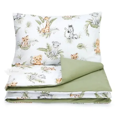 Jungle Animals Cot Cot Bed  Bedding  Duvet Cover  Pillowcase Sheet Baby • £19.99