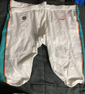 Nike Miami Dolphins Training Facility Cropped Pants & Belt Sz 52 White No Mesh • $17.99