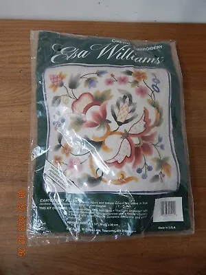 Elsa Williams Crewel Embroidery Canterbury Pillow Kit 00422 Vintage 12 In Square • $39.99