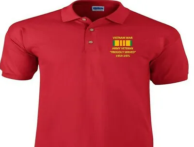 Vietnam War Army Veteran *embroidered Polo Shirt/sweat/jacket. • $49.95