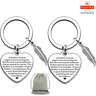 Memorial Gifts Remembrance Keyring In Memory Of Mother/Father Loss Of Mum/Dad UK • £4.99