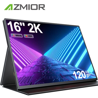 $289.99 • Buy 2K Portable Gaming Monitor 16  120HZ HDMI USB C Extend Screen 500Nits 100% SRGB