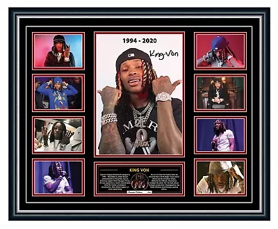 $119.99 • Buy King Von Tribute Welcome To O'block Signed Limited Edition Framed Memorabilia