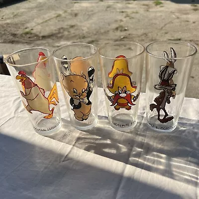 1973 Pepsi Collector Series Warner Bros Looney Tunes 4 PC TUMBLER GLASSES LOT • $20