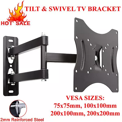 Tv Wall Bracket Mount 10-42  Swivel & Tilt Full Motion For Led Plasma Television • £7.95