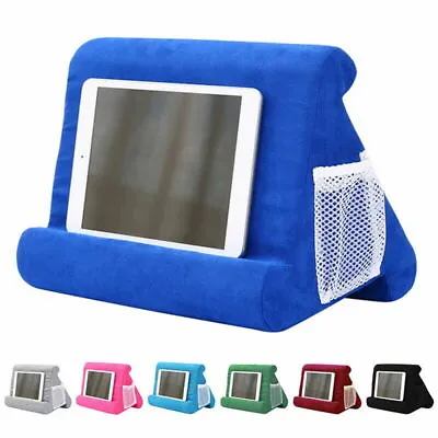 For IPad Laptop Holder Tablet Multi-Angle Soft Pillow Lap Stand Phone Cushion UK • £12.09