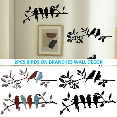 The Bird Is On The Branch Metal Wall Art Hanging Home Living Room Garden Decor • £10.42