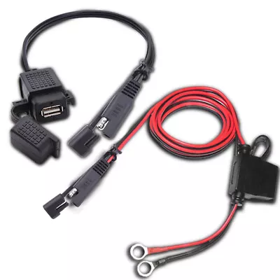 Waterproof Motorcycle SAE To USB Cable Adapter 2.1A Phone GPS USB Charger Outlet • $10.79