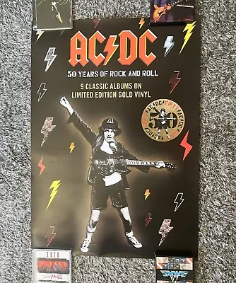 AC/DC * '50 Years Of Rock And Roll' Promotional Poster * 84cm X 60cm * New • $25