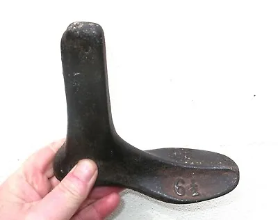 Vintage COBBLERS SIZE 6 1/2 SHOE LAST Anvil Stake CAST IRON TOOL Paperweight • £12.99