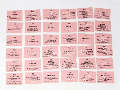Waddingtons GO. 1961 - 36 X Risk Cards. Board Game Spare. • £4.59