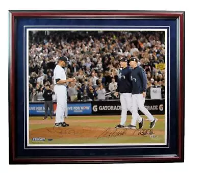 Mariano Rivera/Derek Jeter/Andy Pettitte Signed 20x24 Photo Framed Steiner • $2149