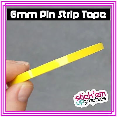 Yellow Car Pin Stripe Coach Line Tape Styling Stripe 6mm X 10meter • £5.60