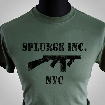 Splurge Gun Inc T Shirt New York Bugsy Musical Fat Sam Retro Movie Mob Green • $17.67