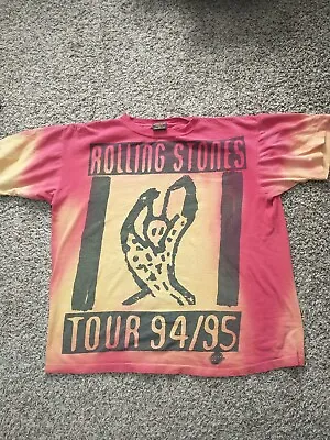 $139.99 • Buy VINTAGE Rolling Stones World Tour Voodoo Lounge 94/95 Brockum XL NICE