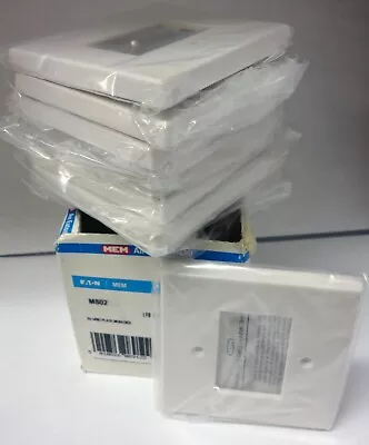 £29.99 • Buy BOX  OF NINE Eaton MEM M802 2 Gang GRID FACEPLATE MOULDED WHITE