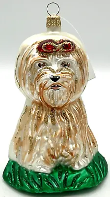 Made In Poland Blown Glass Christmas Ornament Yorkie Or Scottie Dog Terrier  • $29.95