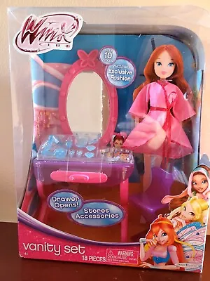 NIB Winx Club Vanity Set With Chair Robe Accessories 18 Pc No Doll 2012 New  • $24.99