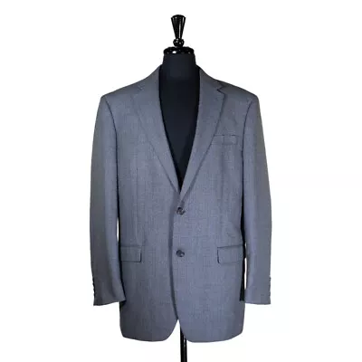 Chaps Ralph Lauren Mens Blazer Blue Check 2 Button Suit Jacket Sport Coat 42L • $35.62