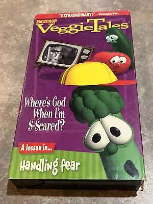 VeggieTales Where's God When I'm S-Scared? VHS  A Lesson In...Handling Fear • $3.25