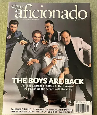 $45 • Buy Cigar Aficionado Magazine  The Sopranos  April 2001 Issue