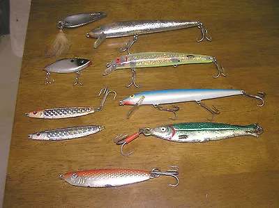  Set Of 9 Vintage Fishing Lures...(rapala Corbell Mark Sosin)  • $39.99