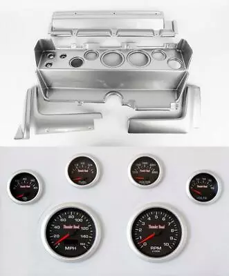 70-74 Mopar E-Body Silver Dash Carrier Concorse Black Face Gauges • $919.95