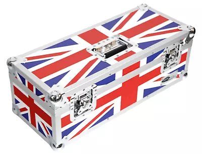 7  Singles Vinyl Record DJ Flight Carry Case Union Jack Flag Storage 300 Tough • £62.49