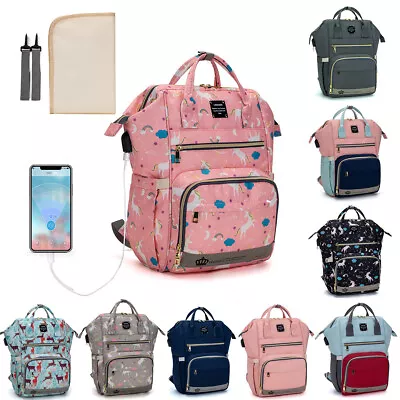 LEQUEEN Multi-use Large Mummy Baby Diaper Nappy Backpack Traveling Shopping Bag • $59.46