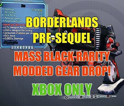 Borderlands Pre-Sequel Max Level 70 Modded Weapons + Items Save XBOX ONE + X/S • $11.99